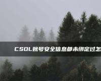 CSOL账号安全信息都未绑定过怎么找回密码？