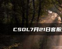 CSOL7月21日客服系统升级维护公告